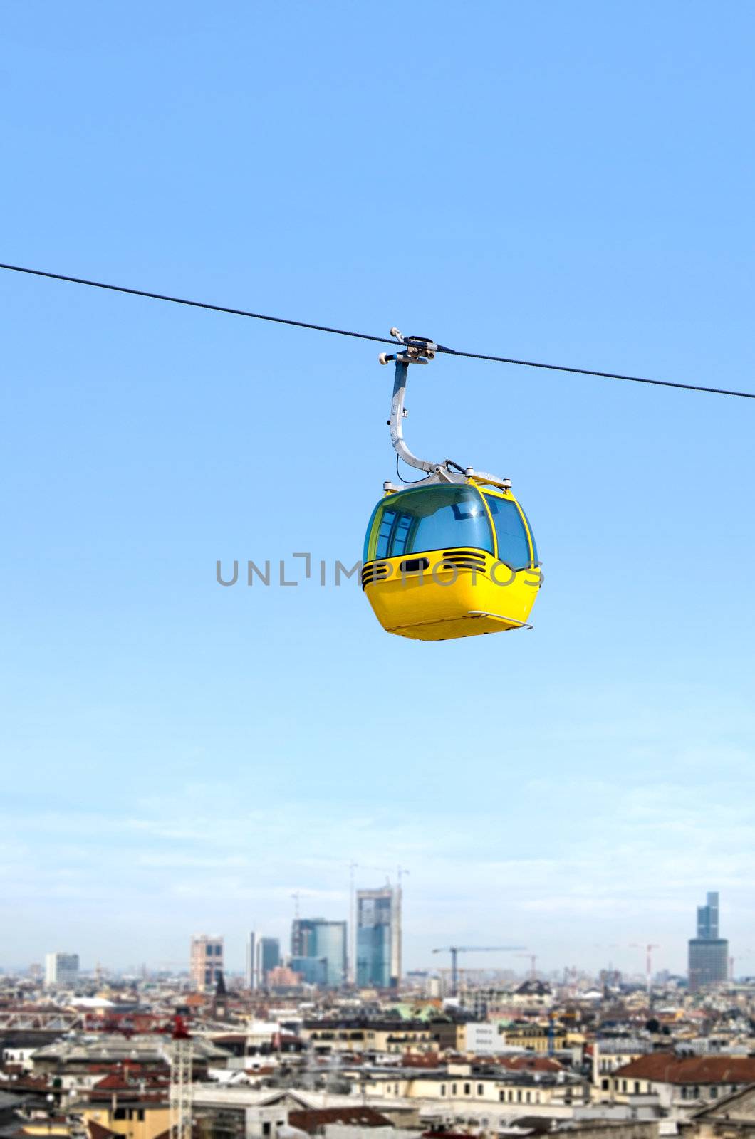 Cable car over the city by silent47