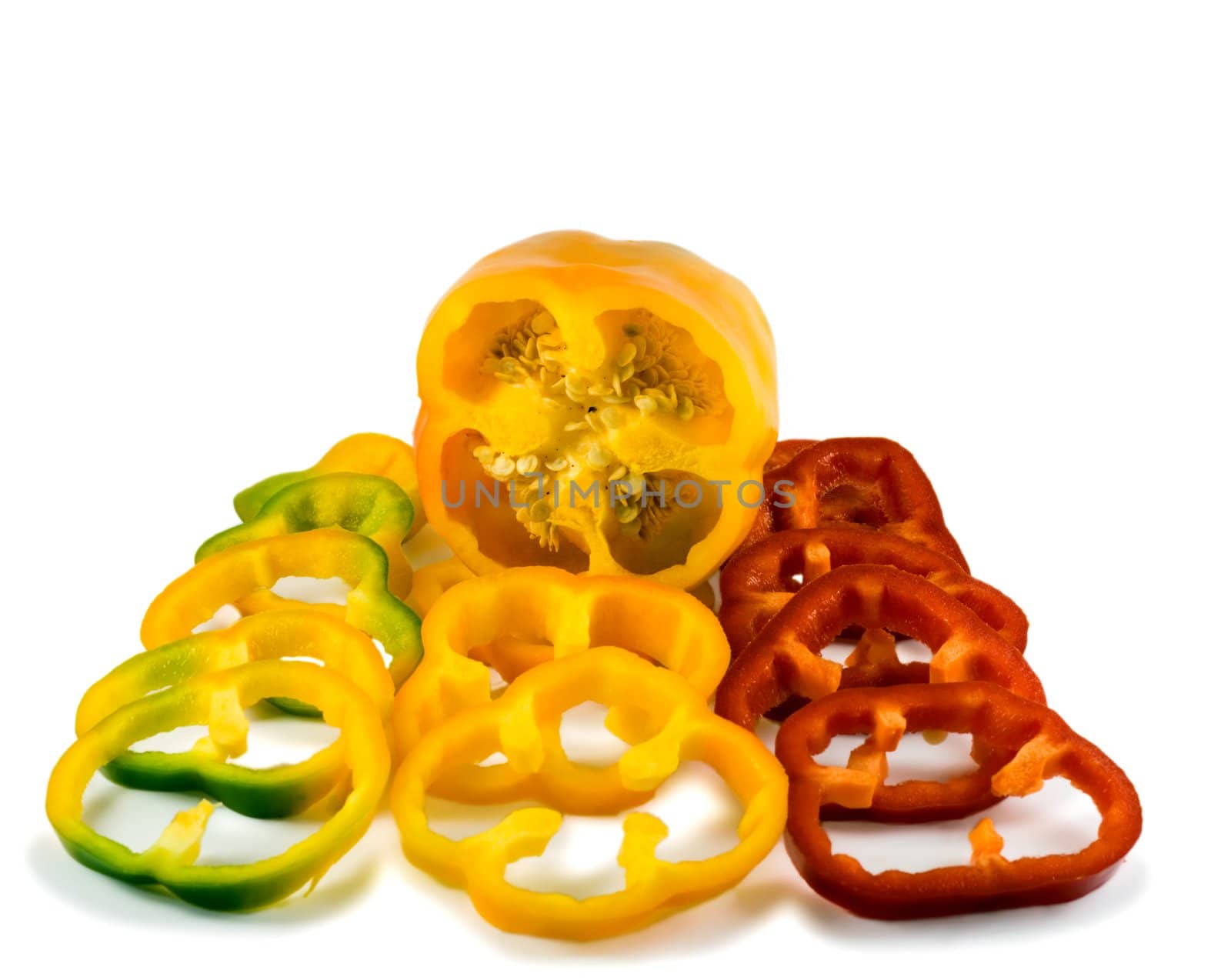 sweet pepper isolated on white background