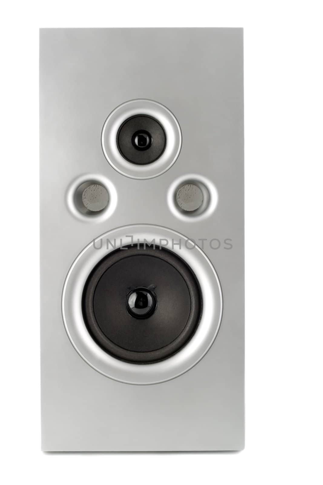 speaker silver on a white background