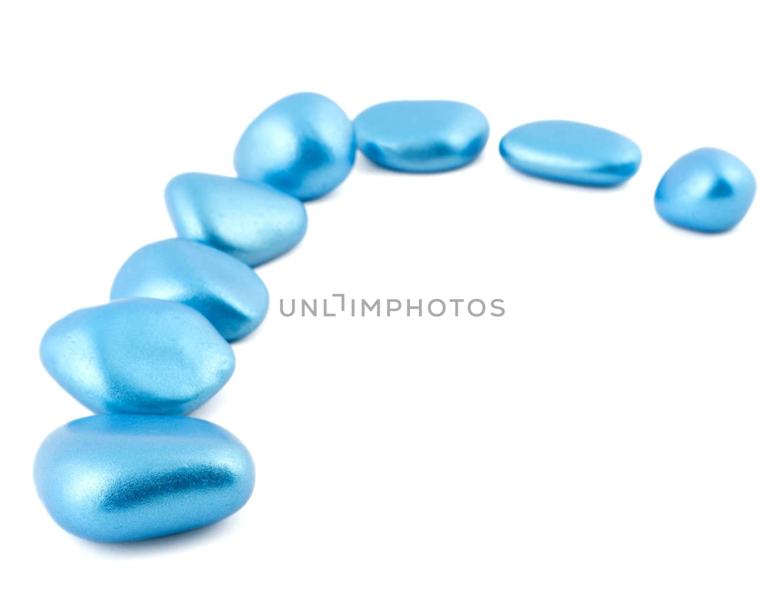 spa stone blue isolated on white background