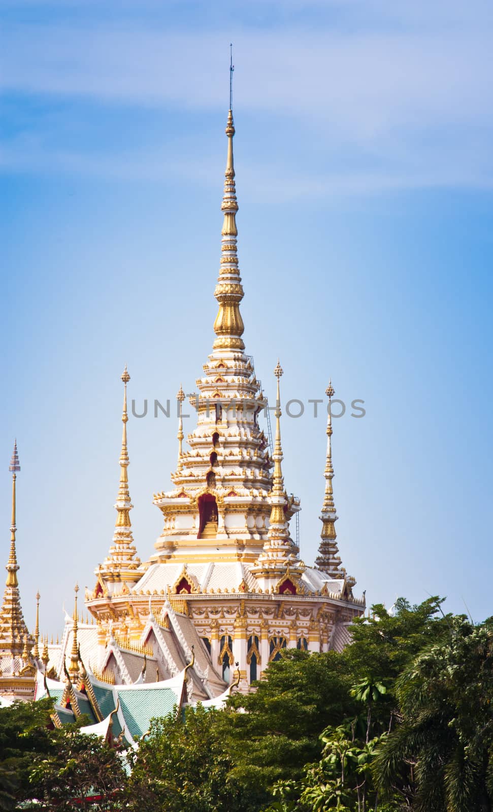 Temple in Thailand by Theeraphon