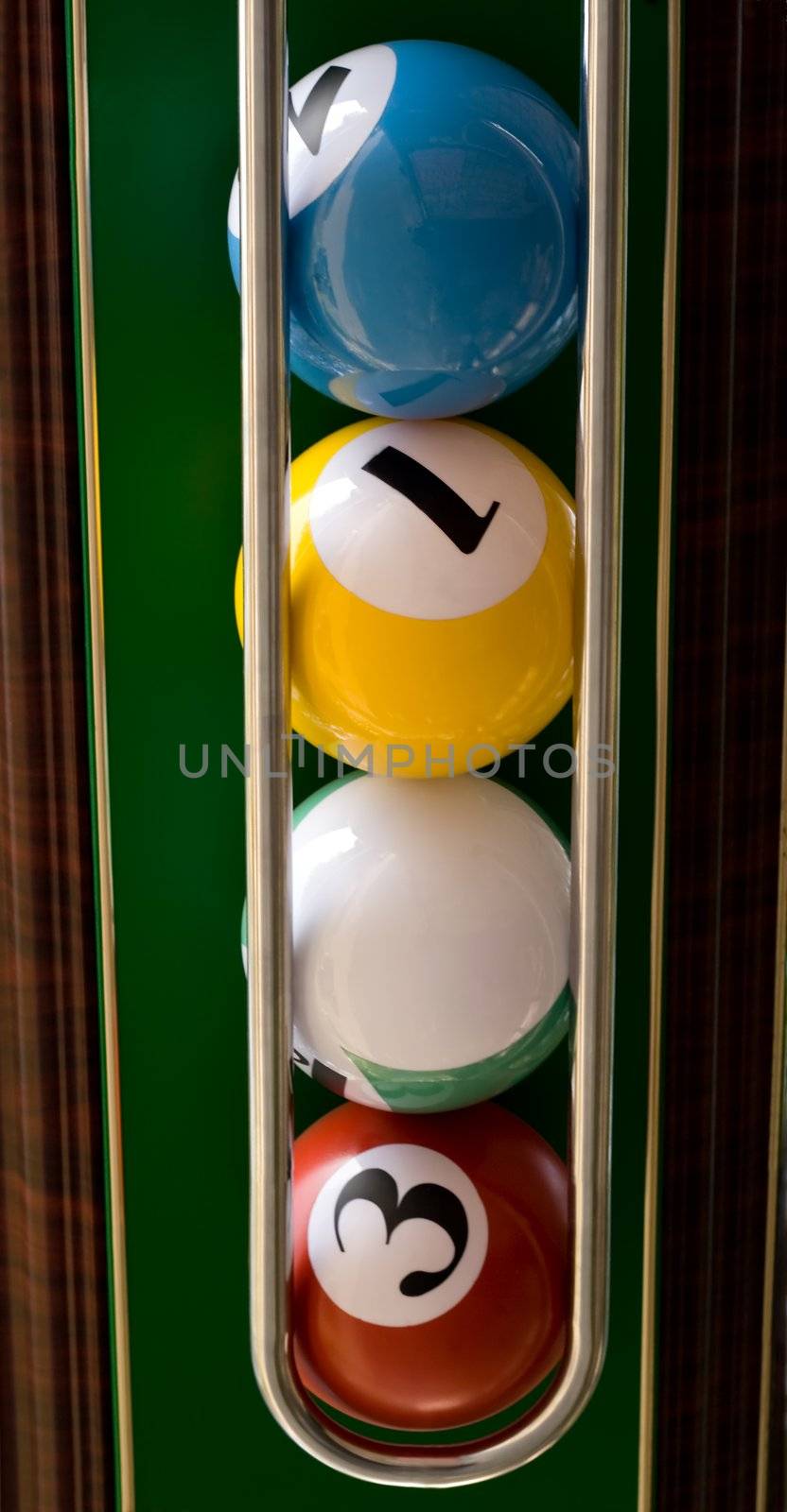 pool balls on green felt background