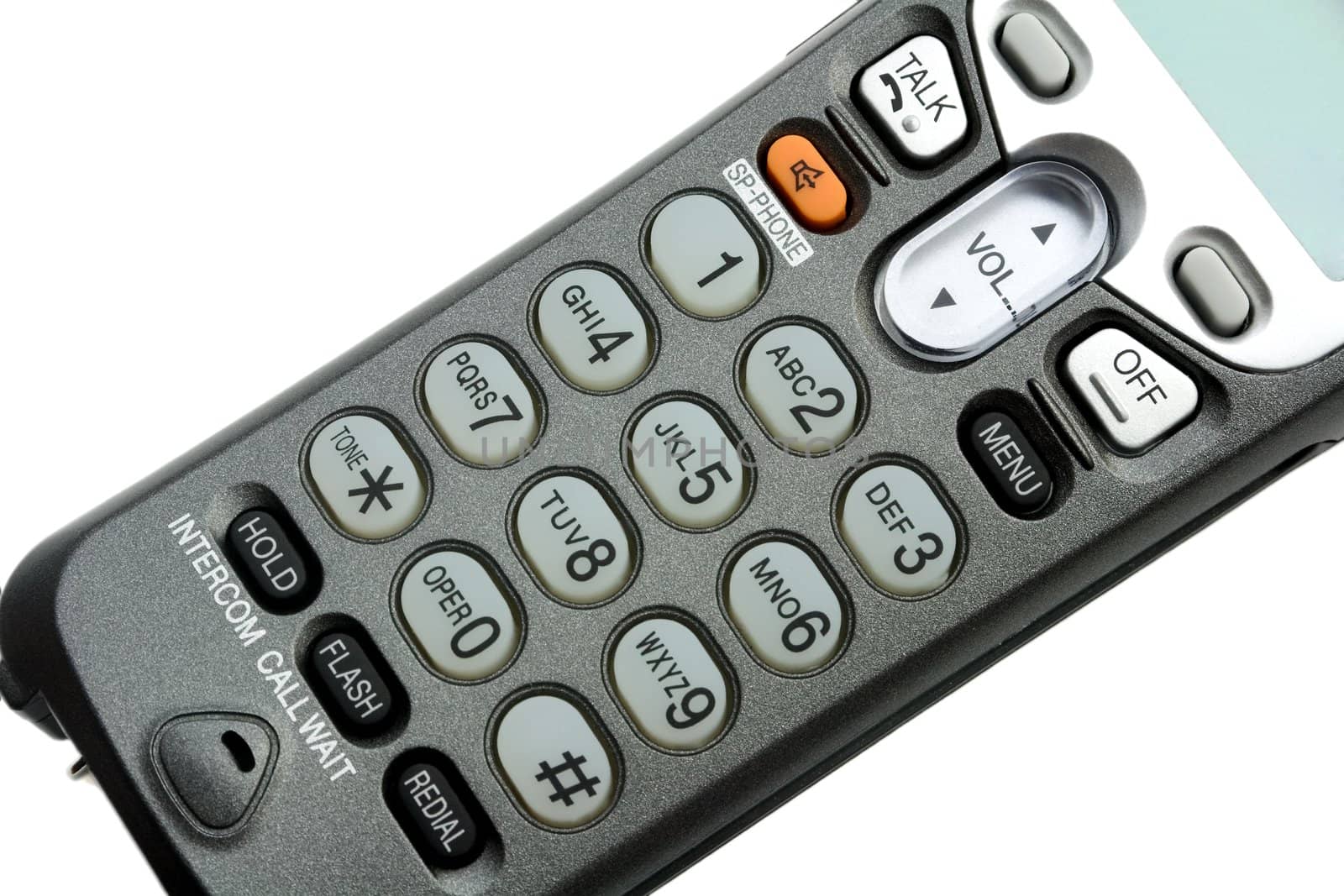 phone keypad close-up ,isolated on white background
