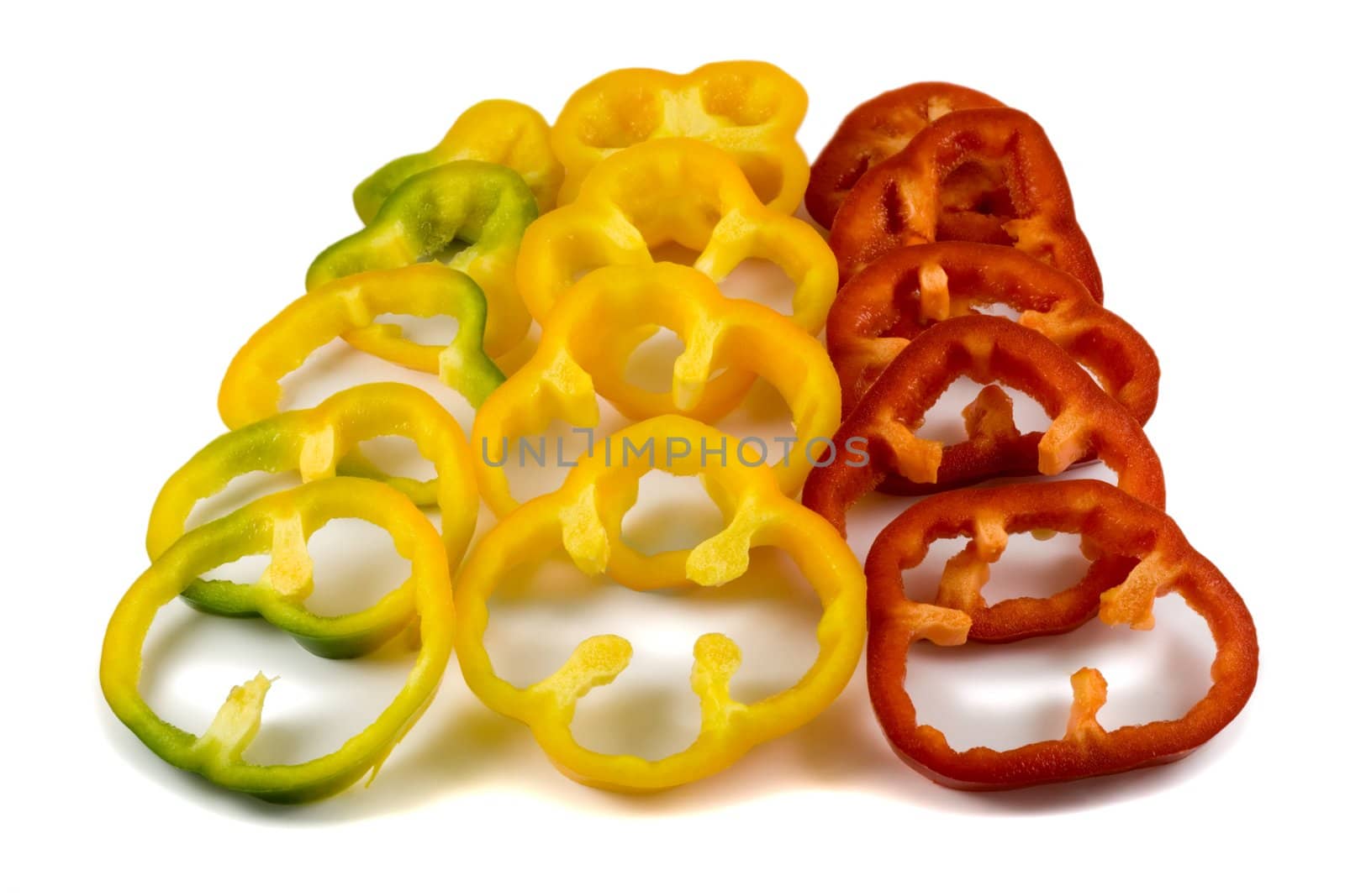 paprika section color isolated on white background