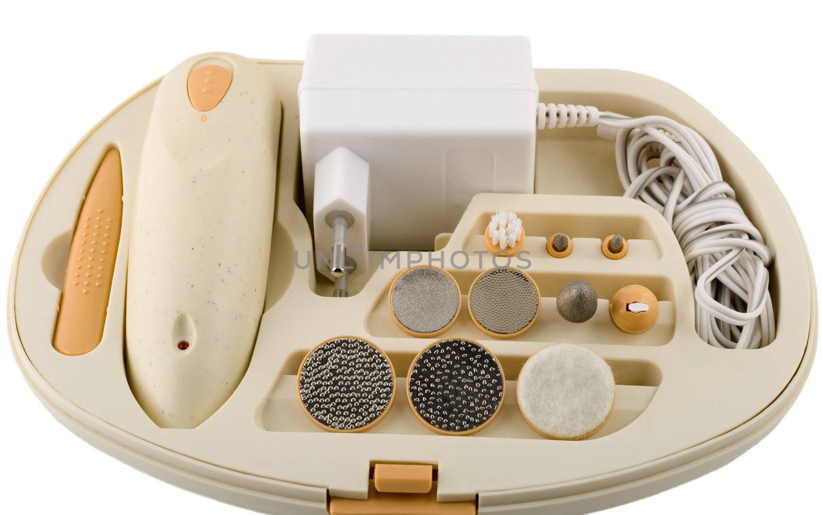 manicure set isolated on white background
