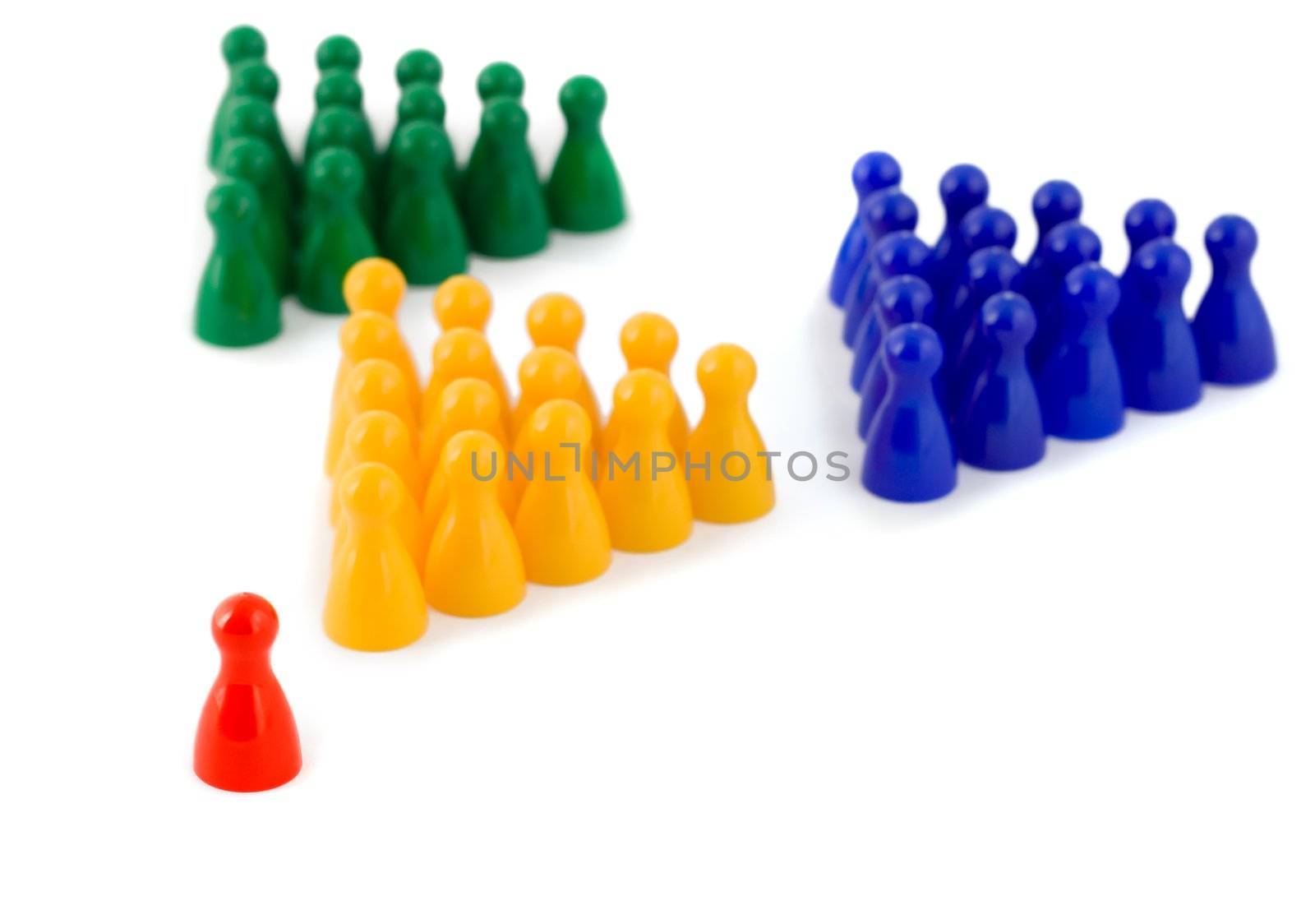 leader team of success company , isolated on white background