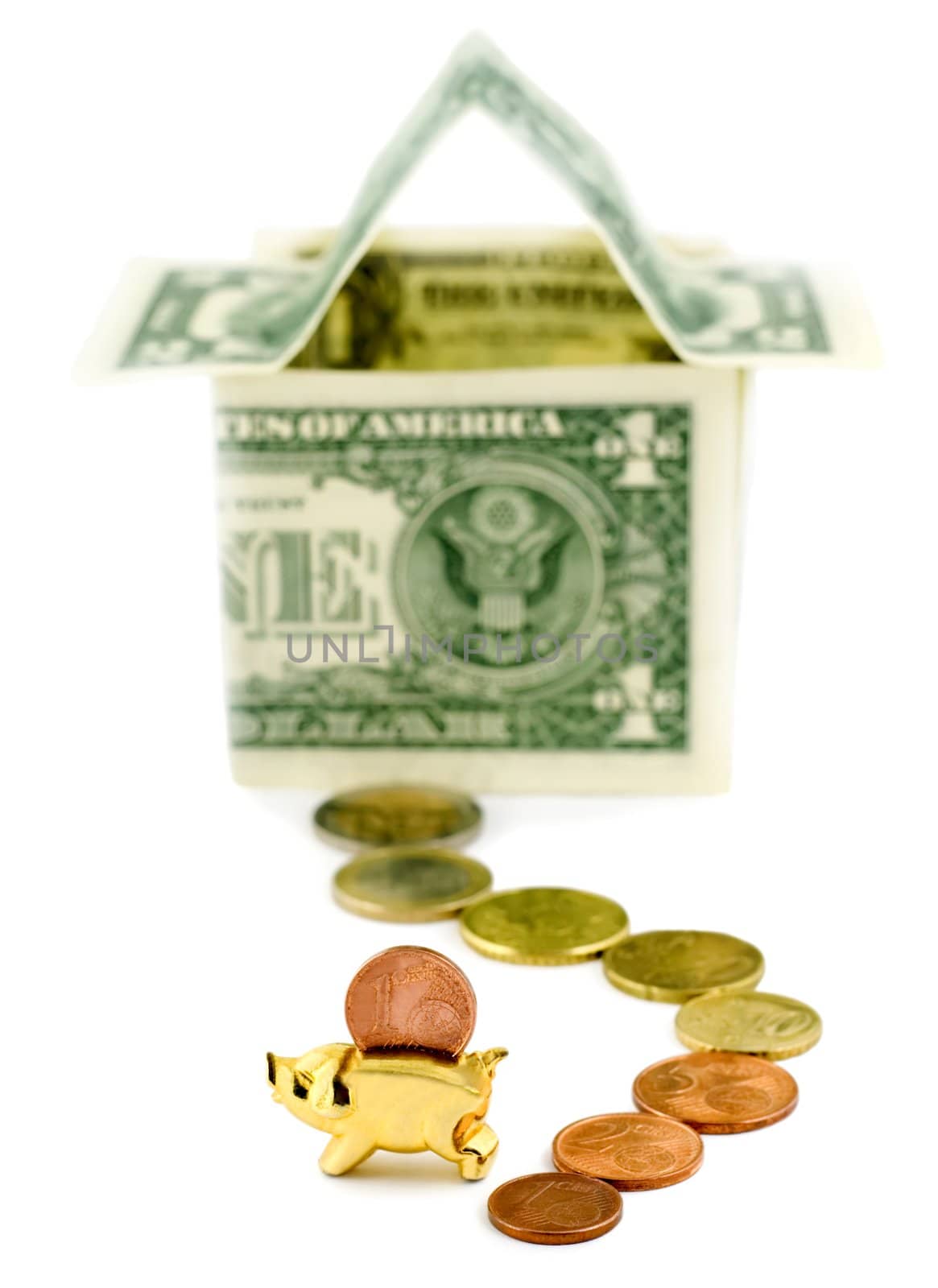 house money concepts isolated on white background