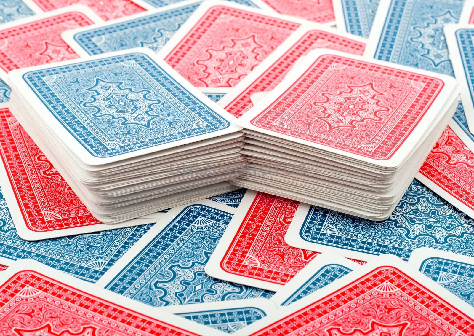 deck poker cards on background cards close-up