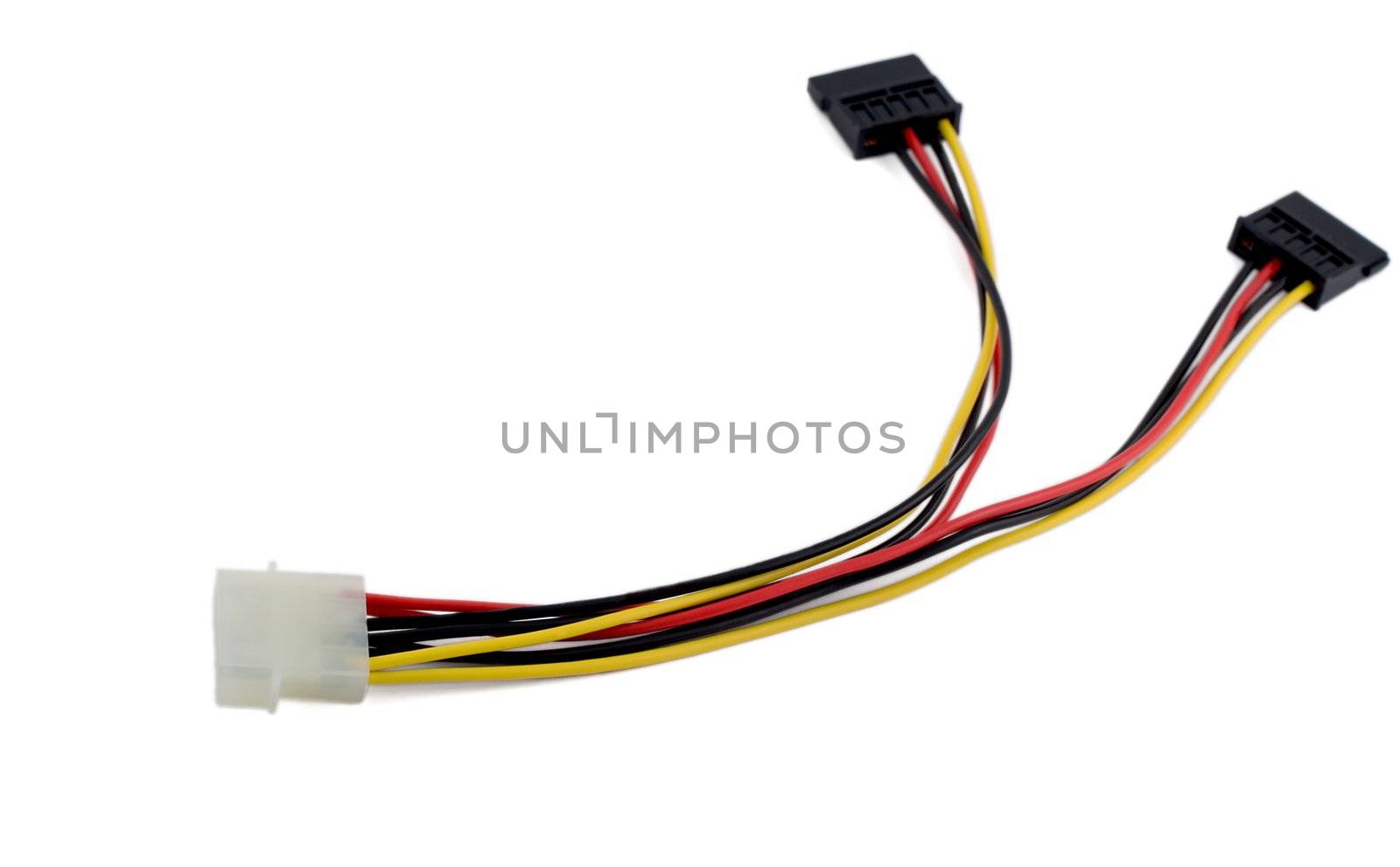 computer cable isolated on white background