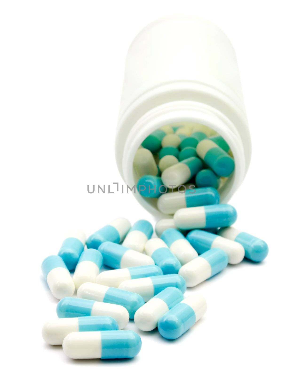 capsule concepts isolated on white background