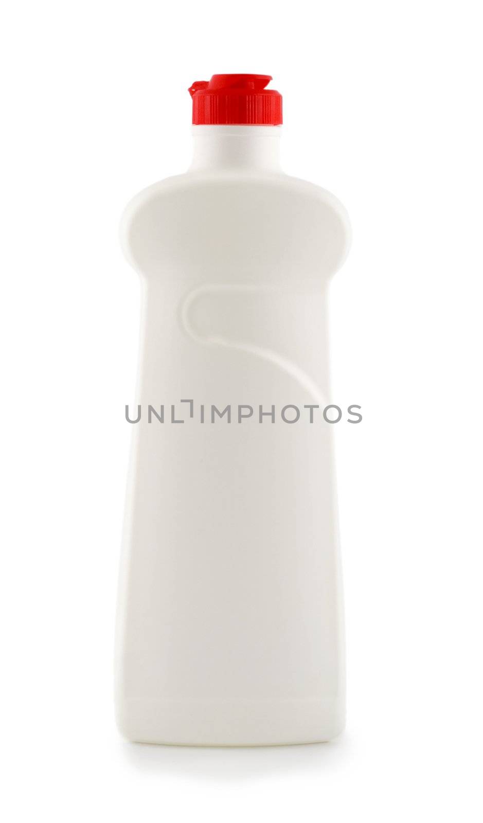 bottle white plastic isolated on white background