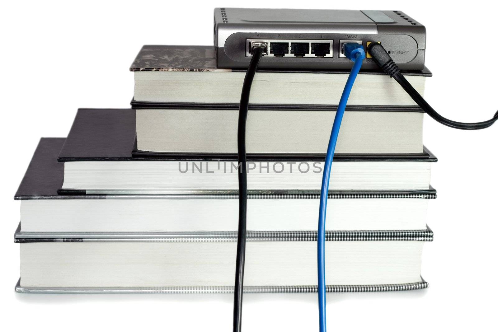 books top network hub isolated on white background