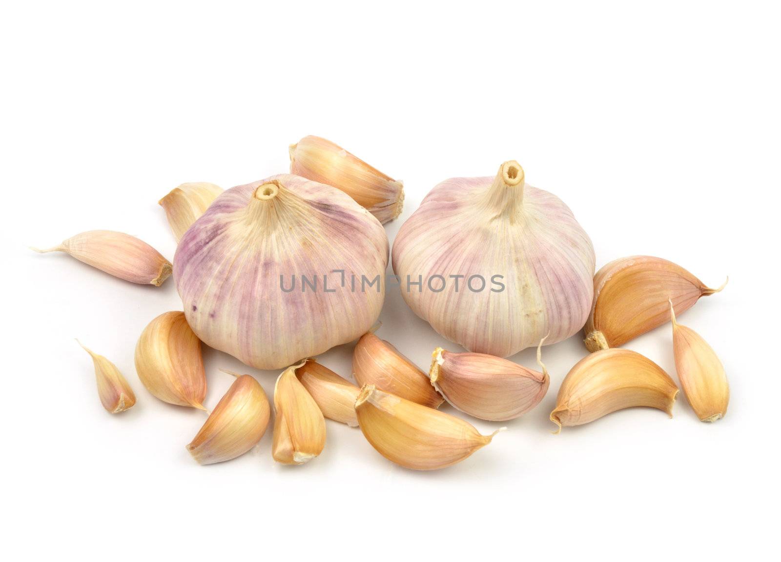 garlic isolated on white background