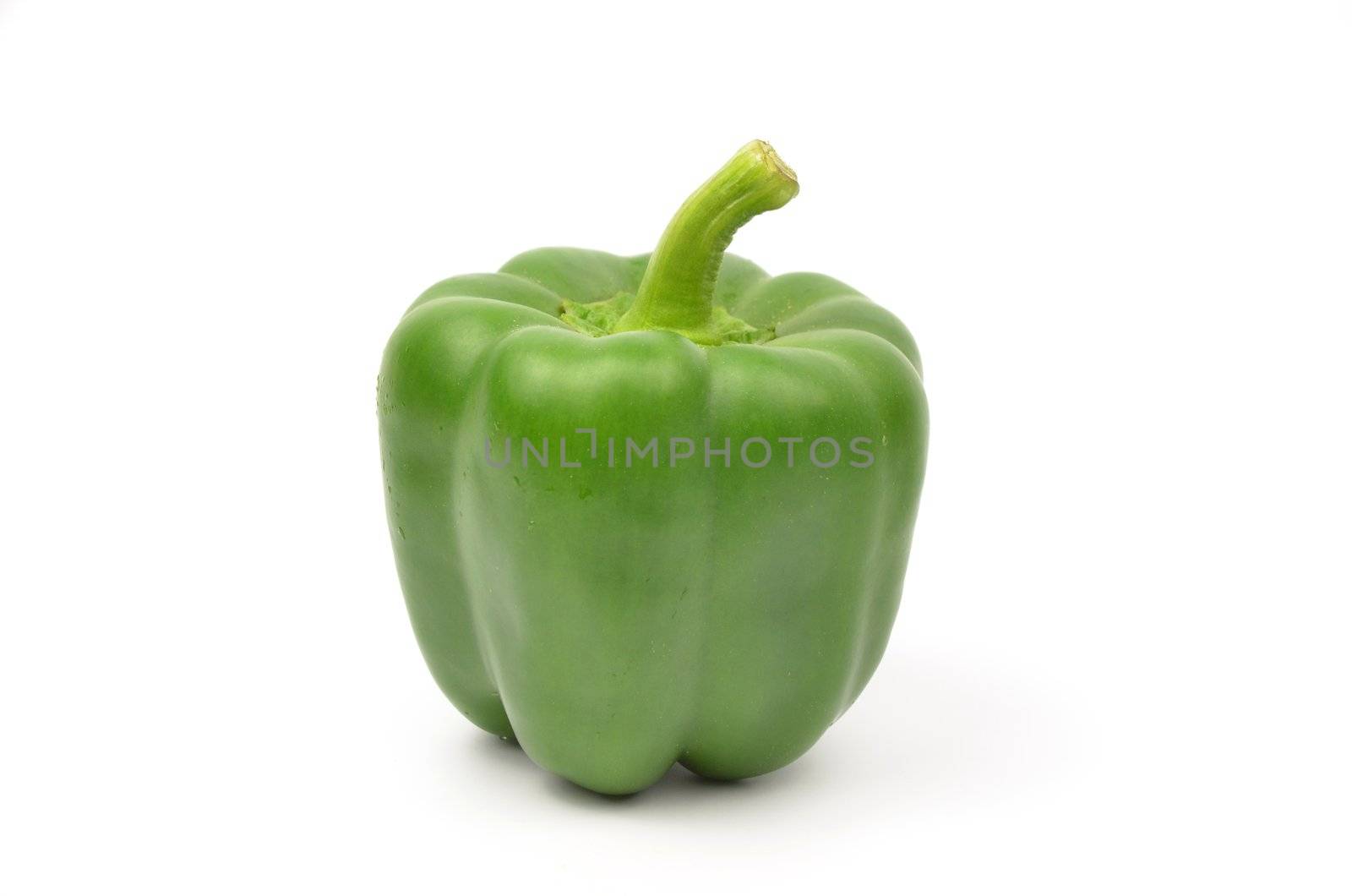 Fresh green paprika isolated by anankkml