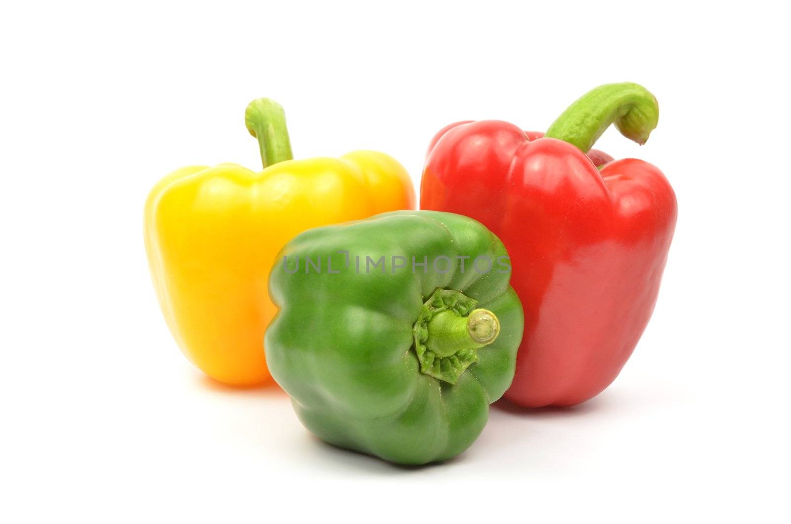 Fresh colorful paprika isolated  by anankkml