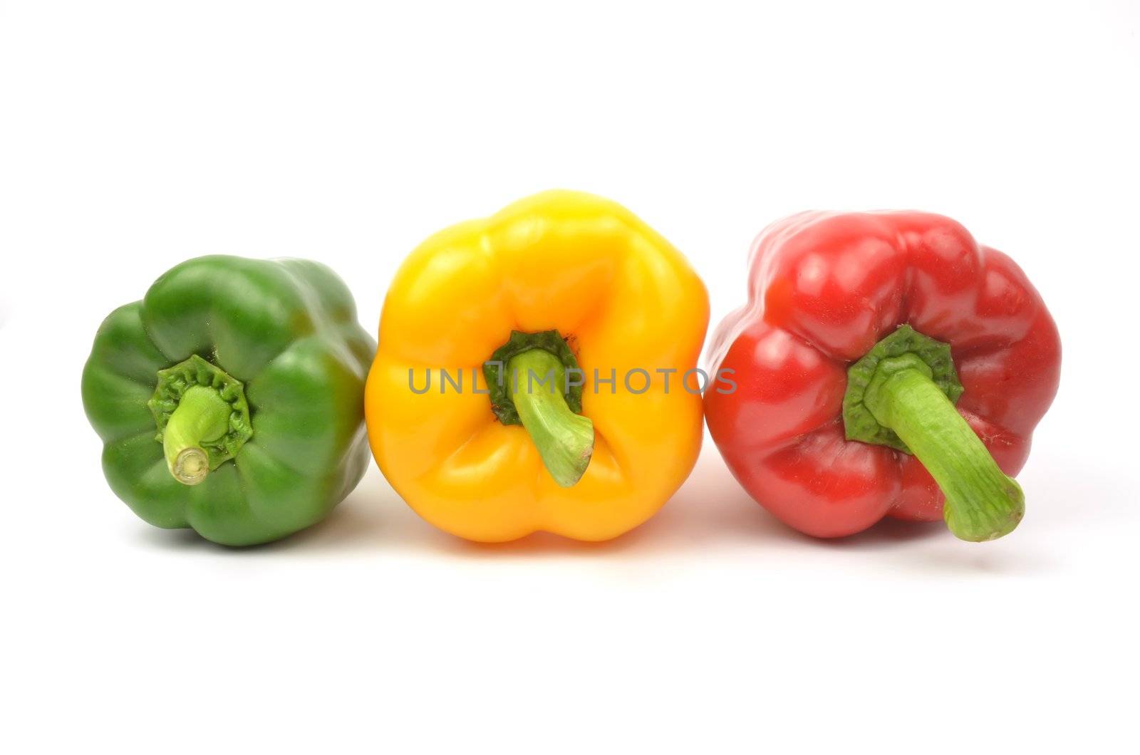 Fresh colorful paprika isolated  by anankkml