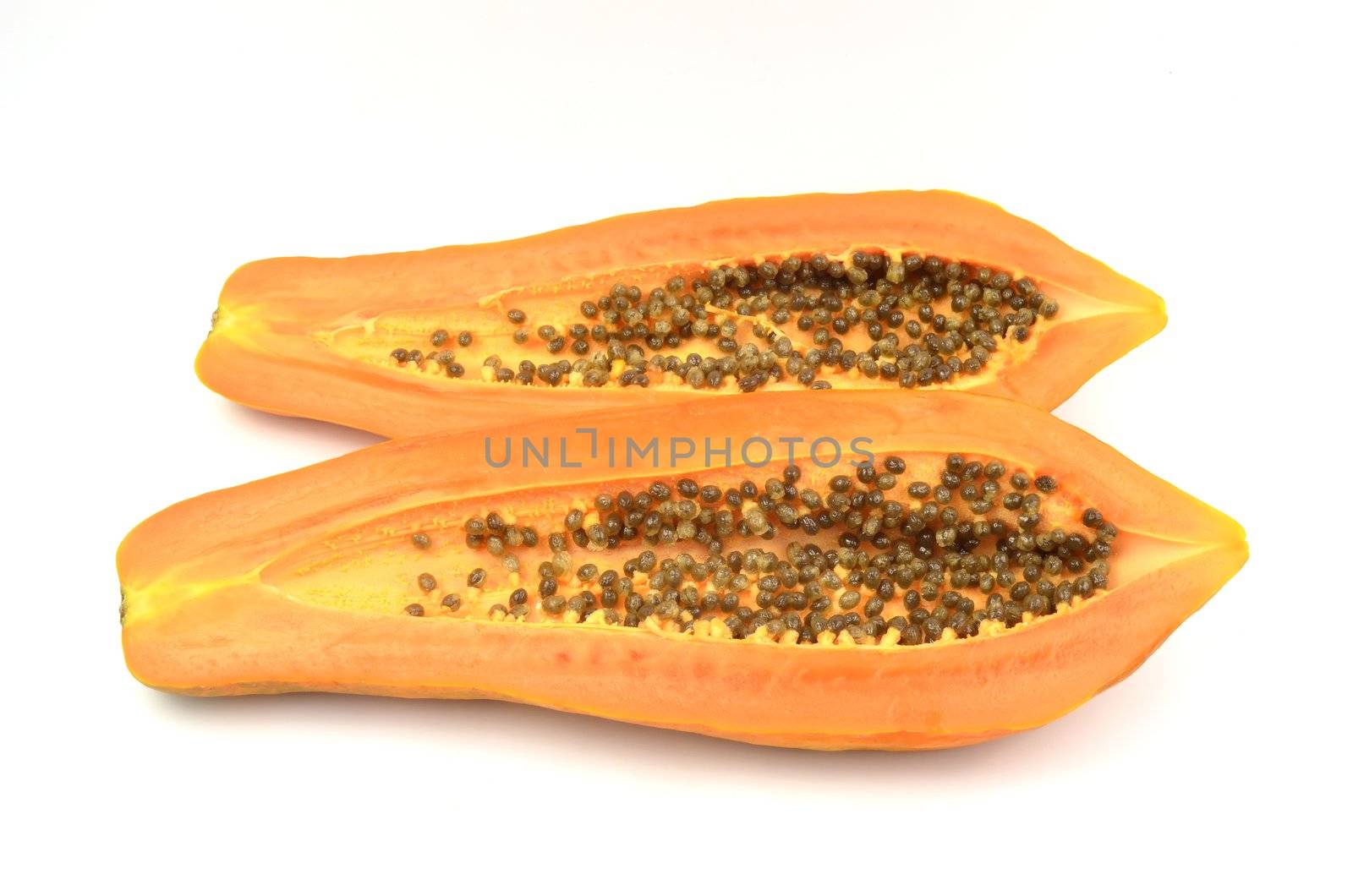 Papaya isolated on white background 