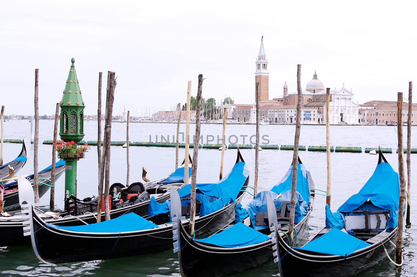 Gondole in the Venice lagoon