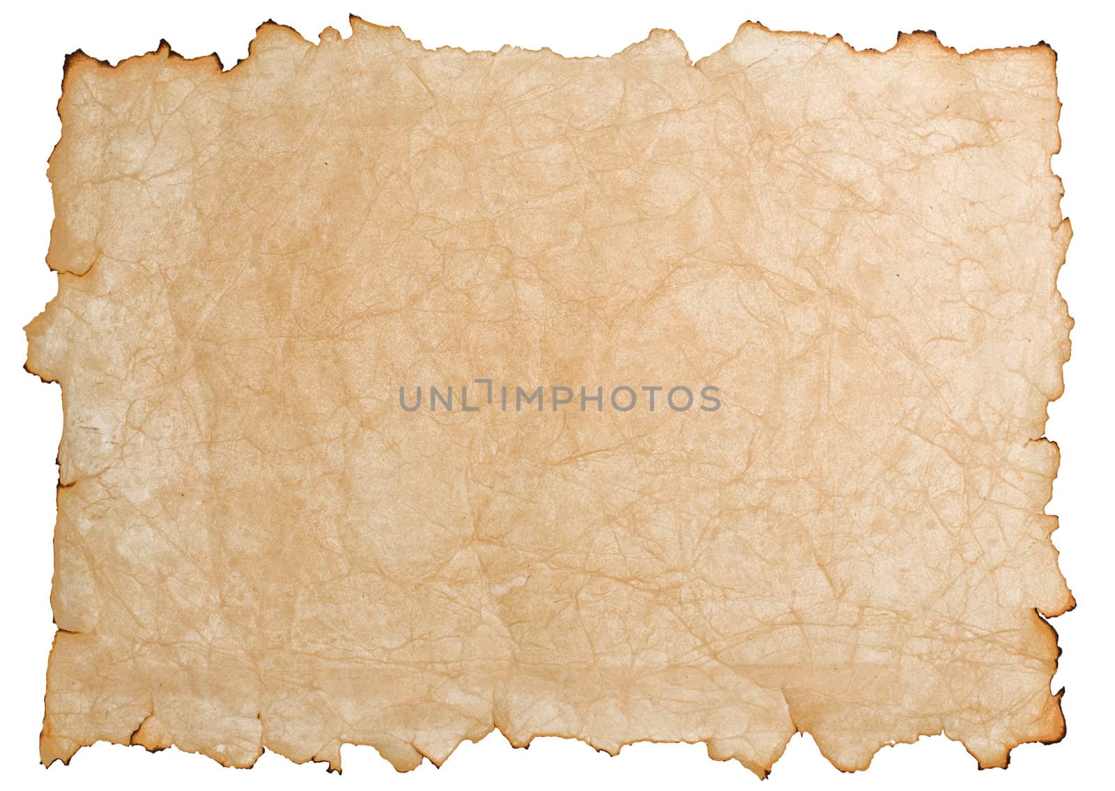 Old paper isolated on white background
