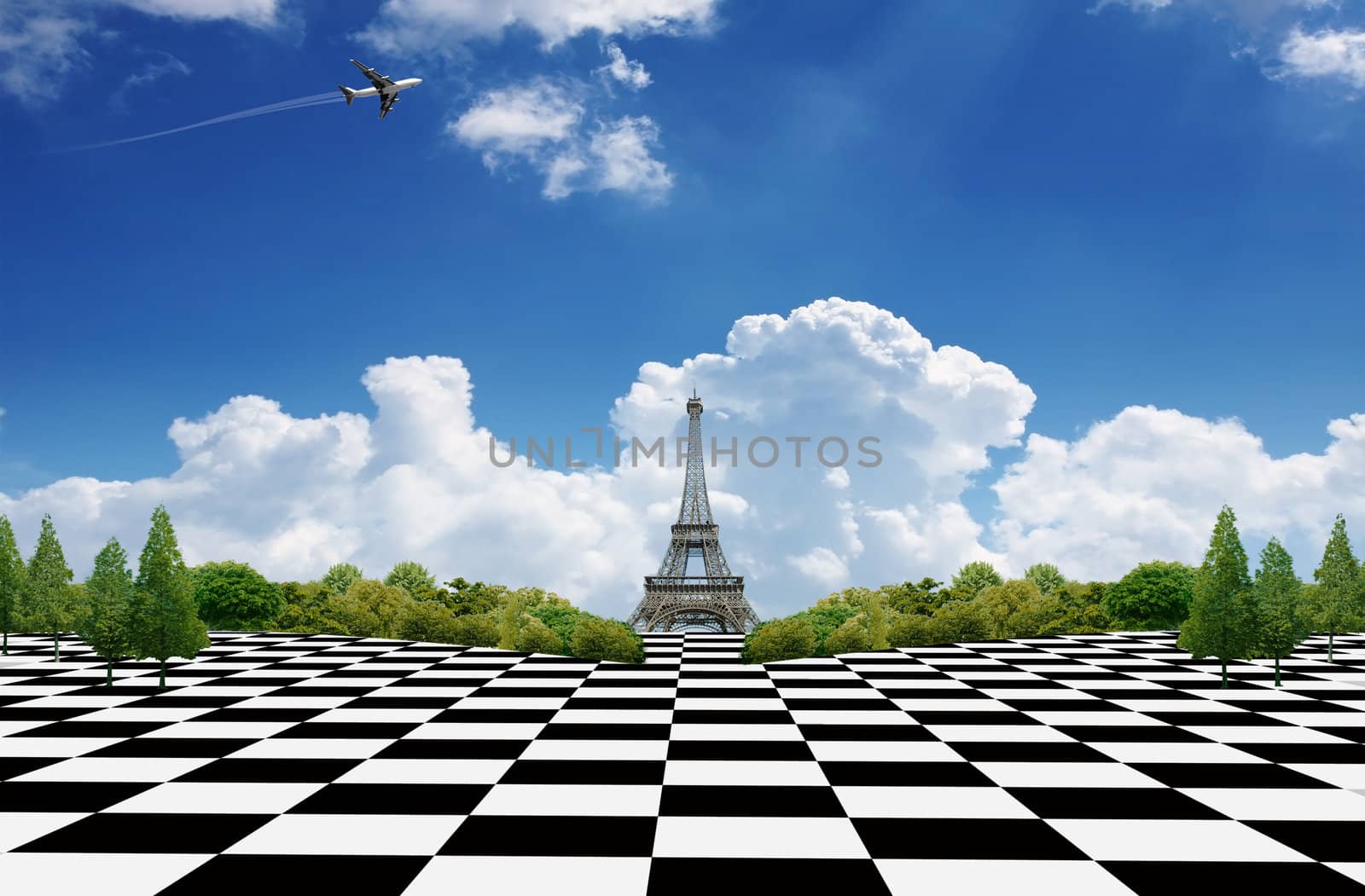 Travel illustration: destination Paris