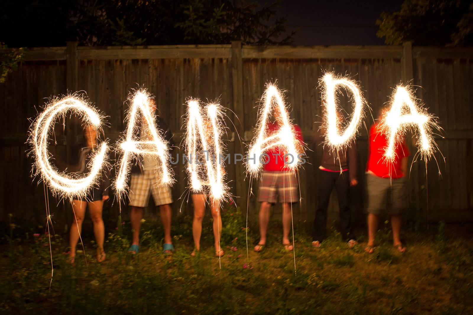 Canada sparklers in time lapse photography by bigjohn36
