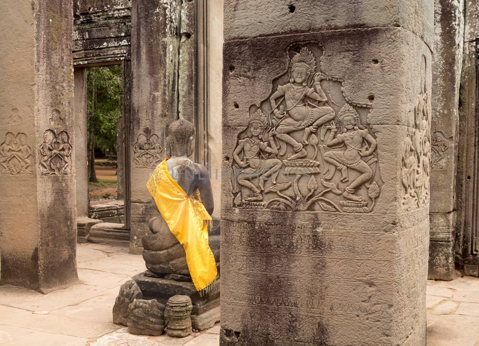 Bayon Temple in Angkor Thom near Siem Reap in Cambodia