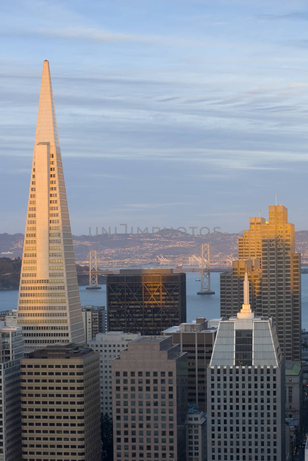 Sunset cityscape San Francisco by stockarch