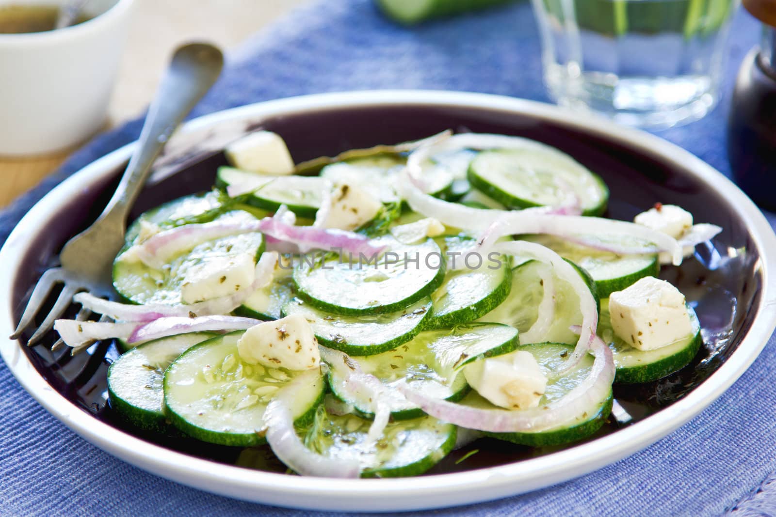 Cucumber with Feta salad by vanillaechoes