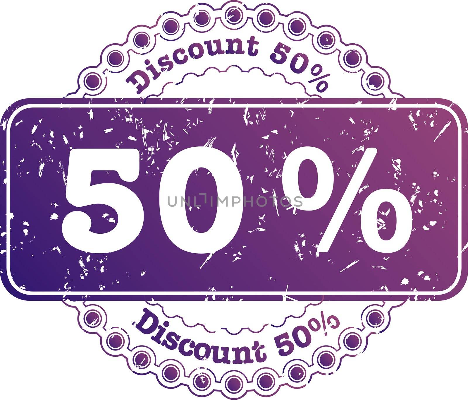 illustration stamp discount fifty percent