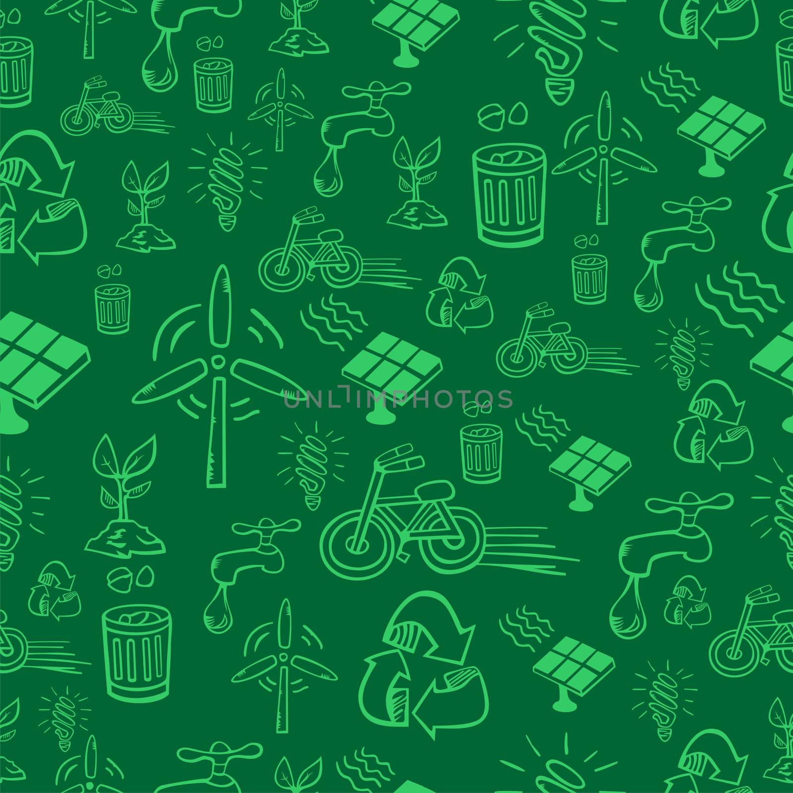 Green alternative energy pattern by cienpies