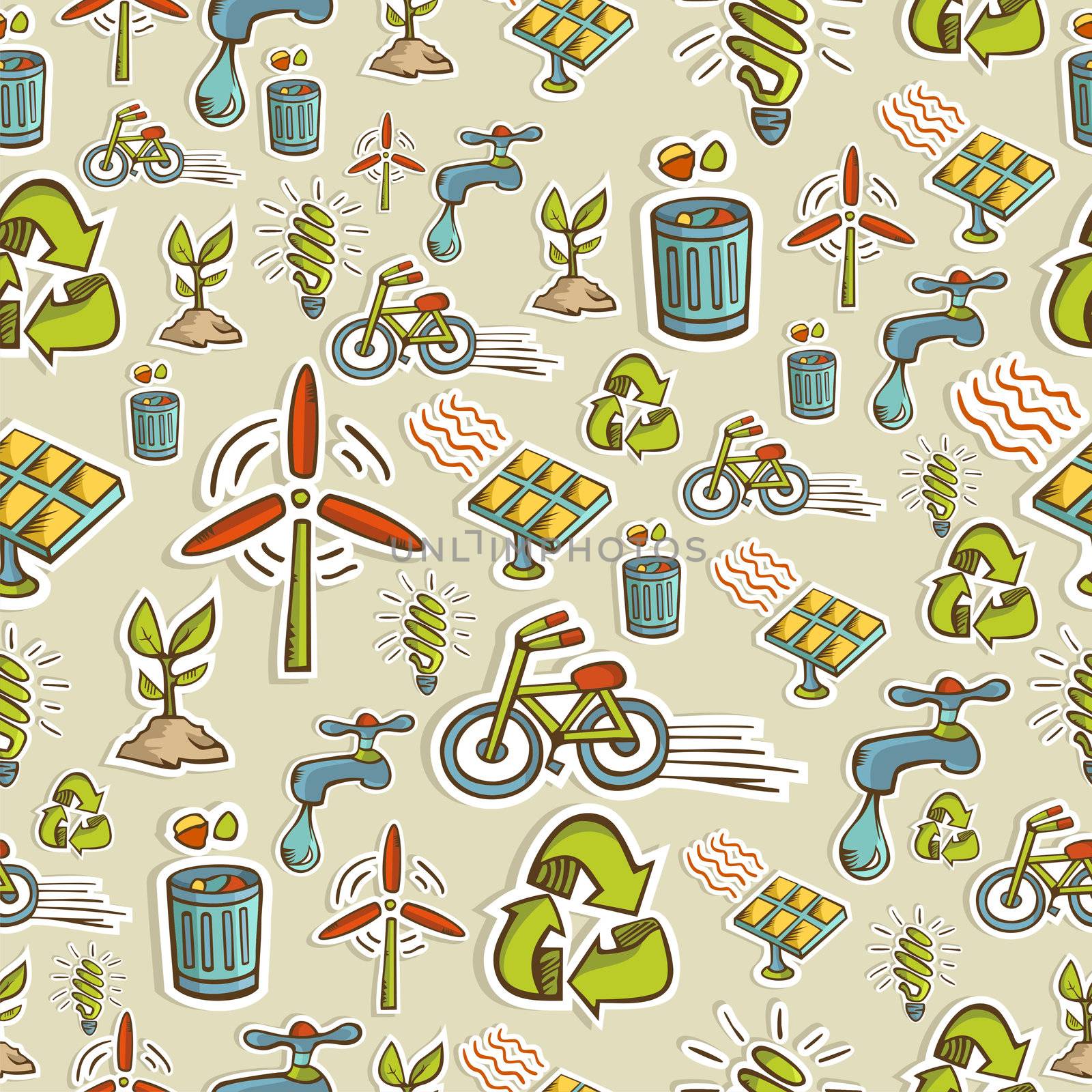 Ecology icons pattern by cienpies