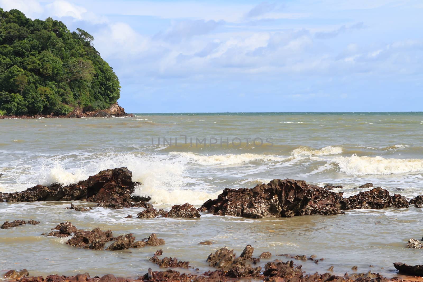 Stones on the tropical beach