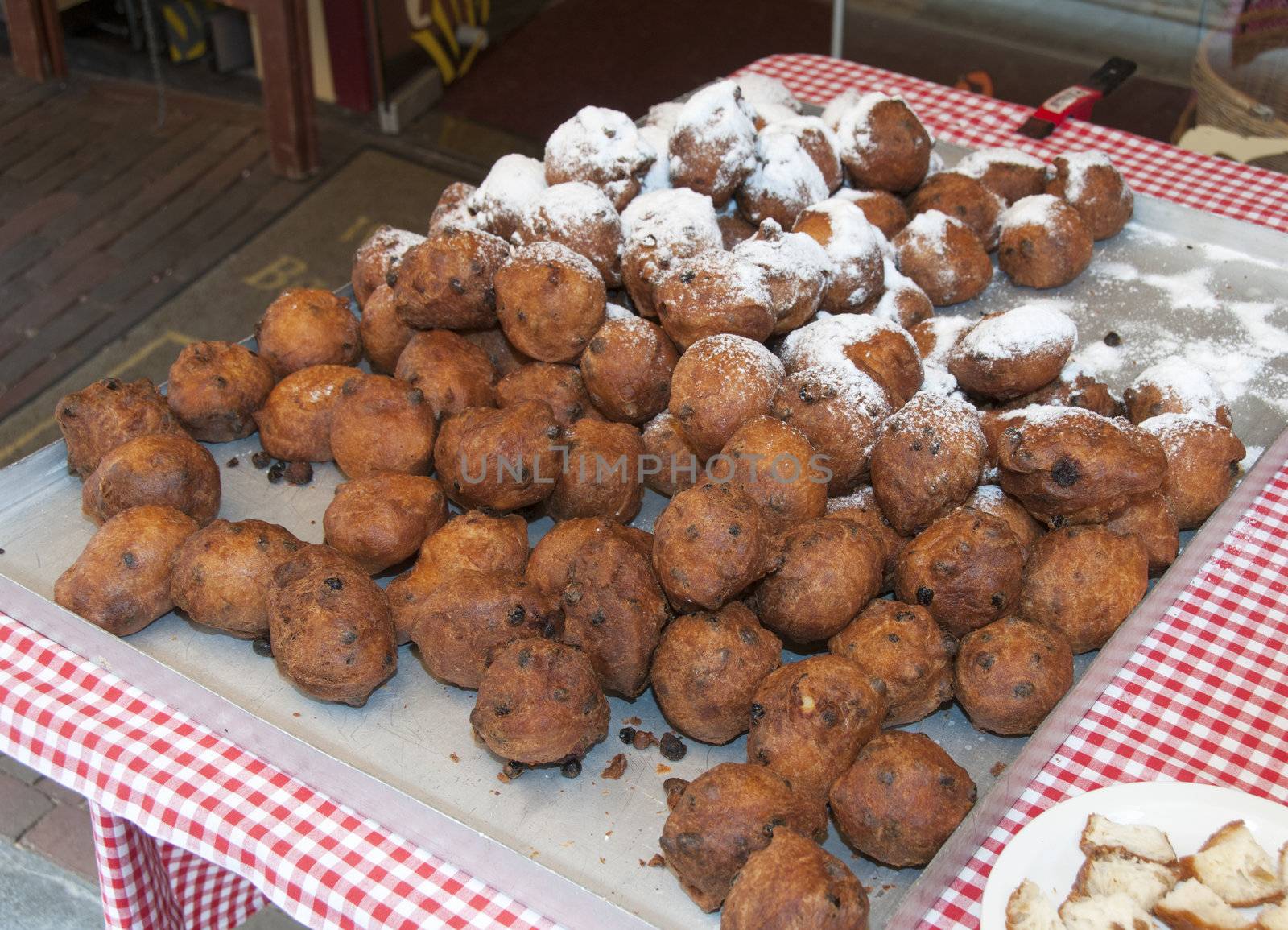 dutch traditional food for new year  called oliebollen