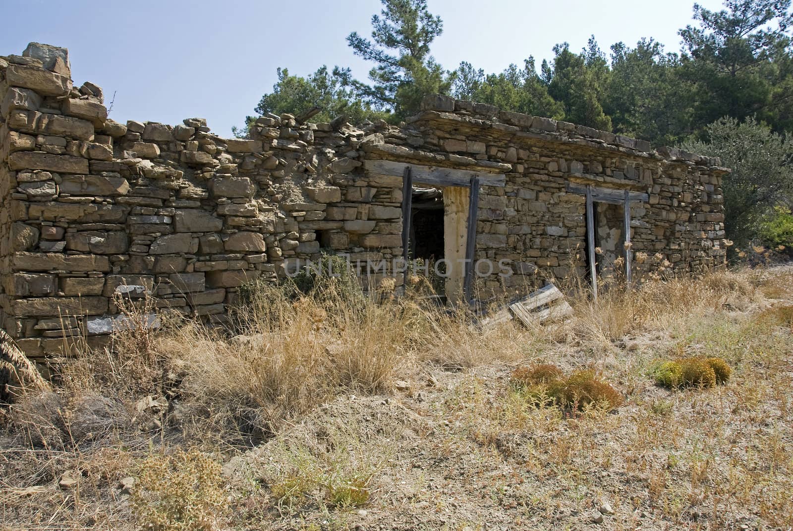 old ruine on rhodos island greece