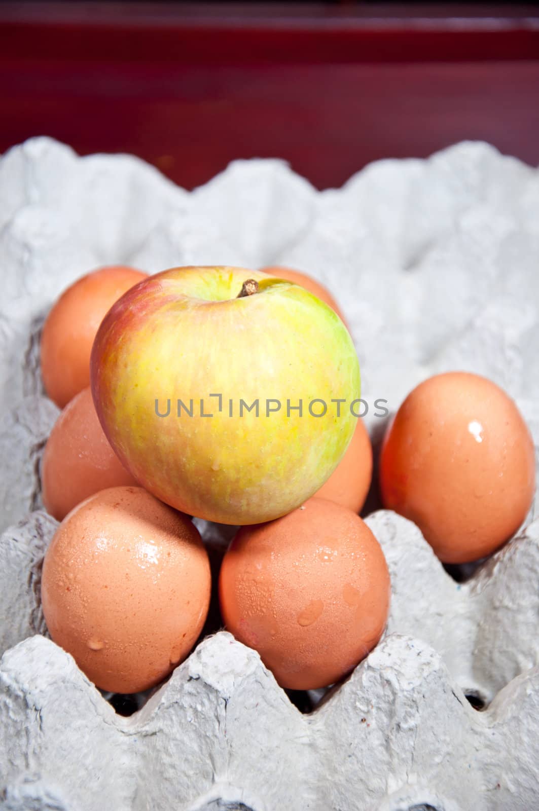 apple and egg for food