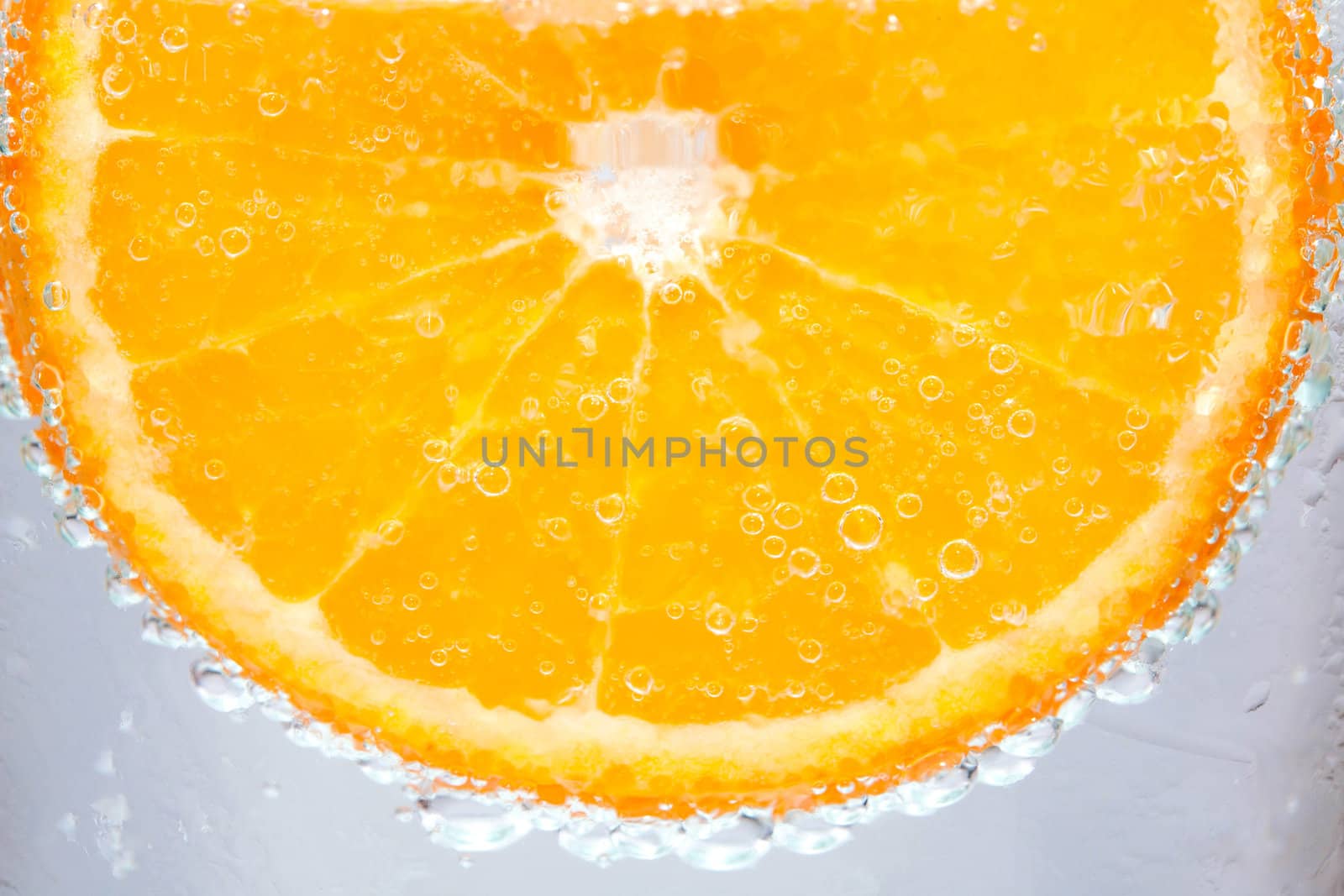 Bright orange color in the water.