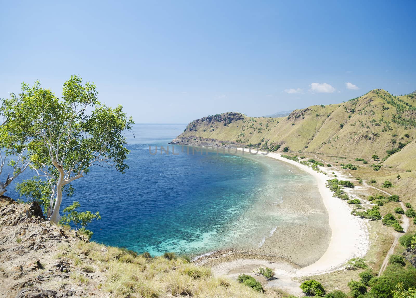 areia branca beach near dili in east timor, timor leste