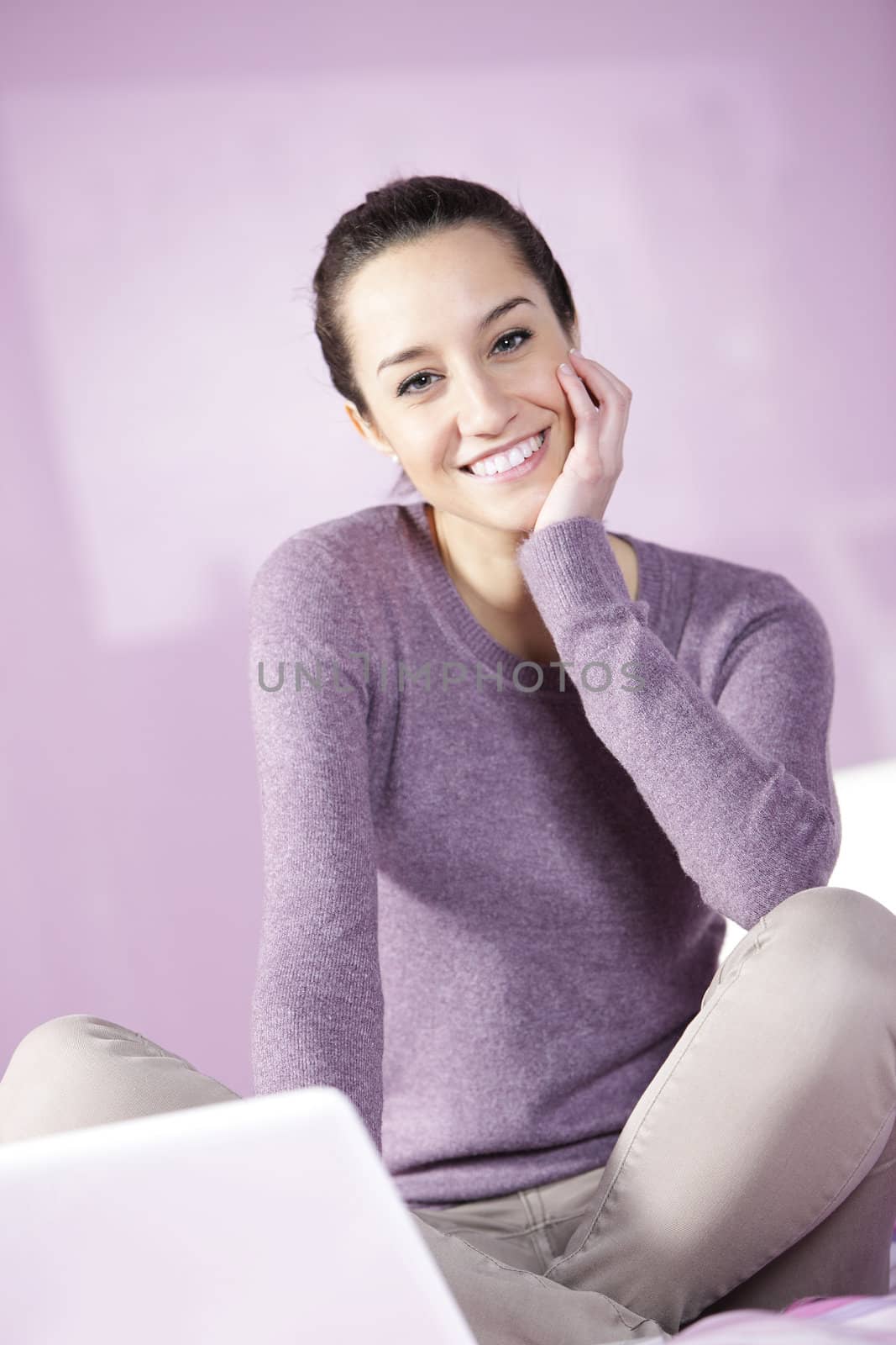 Portrait of a young female relaxing