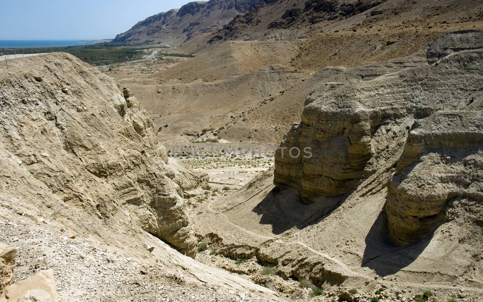 Israel desert, the finding place of the oldest bible documents the dead sea rolls by compuinfoto
