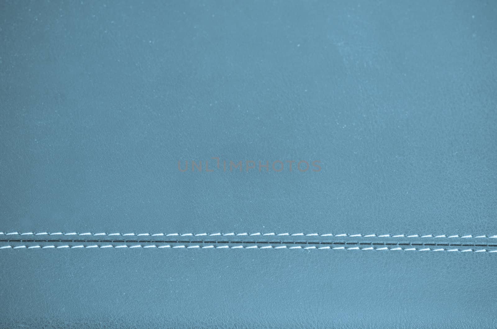 clound blue horizontal stitched leather background  