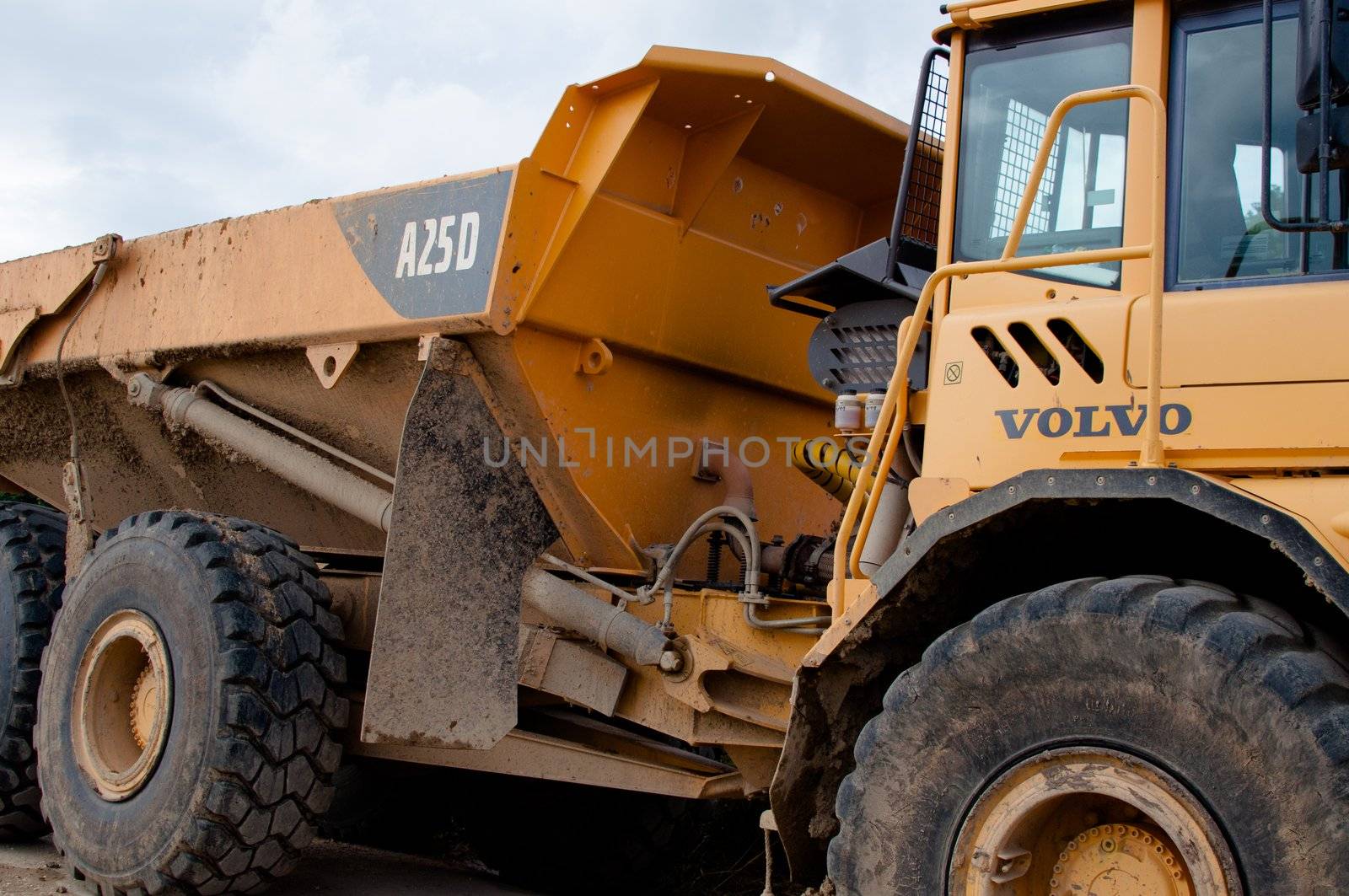 ZUSMARSHAUSEN, GERMANY – JULY 15: Construction site of the extension of A8 highway from currently 4 to 6 lanes at Zusmarshausen, Germany on July 15, 2012. Heavy machinery is used for this massive project happening in a timeframe of over 2 years.