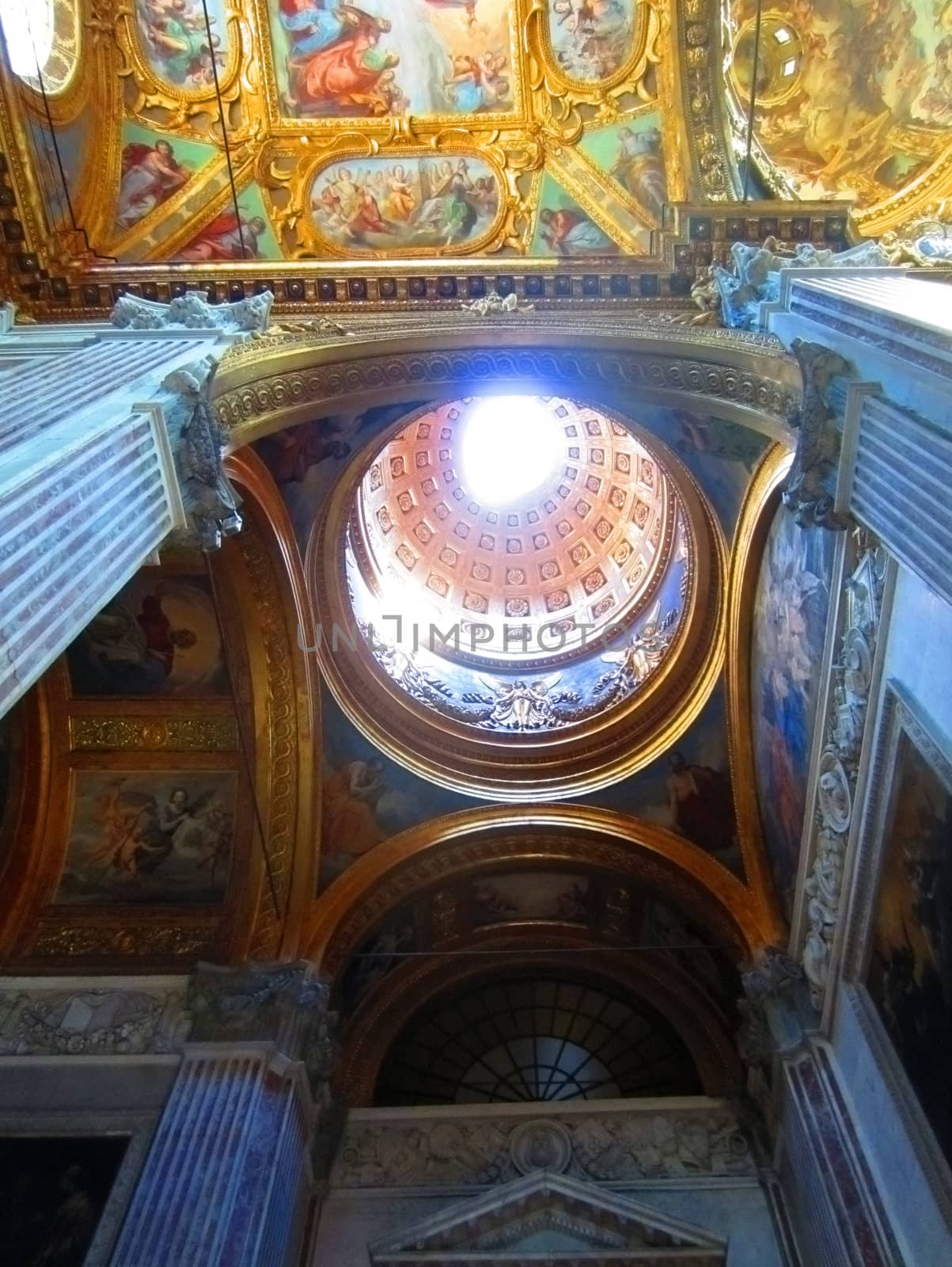 Interior of Cathedral in Genoa                               