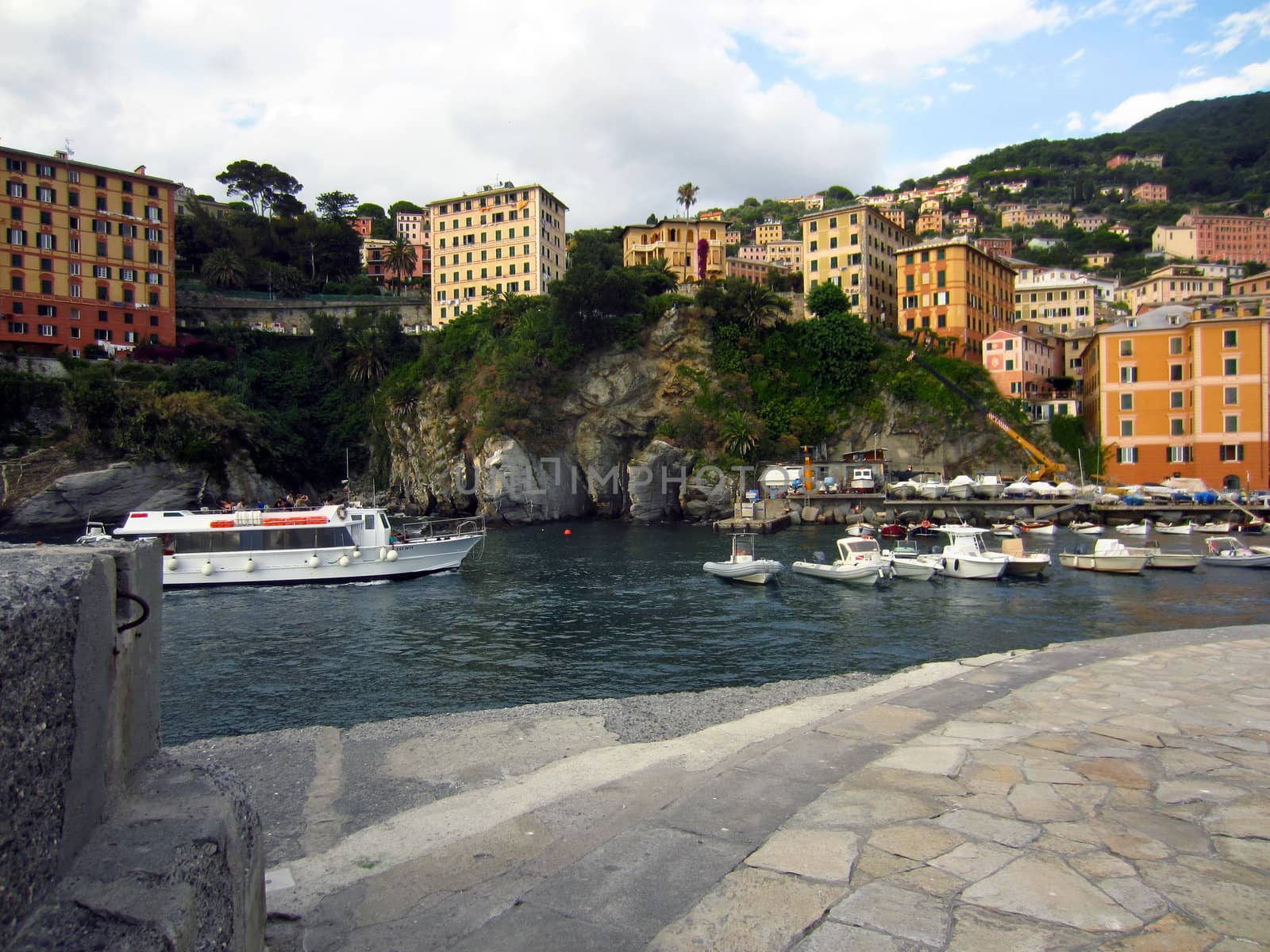 Camogli on Coast of Italy in Liguria