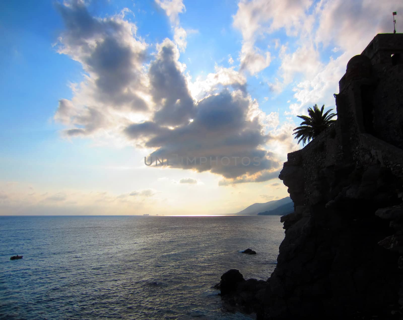 Coast of Italy in Liguria