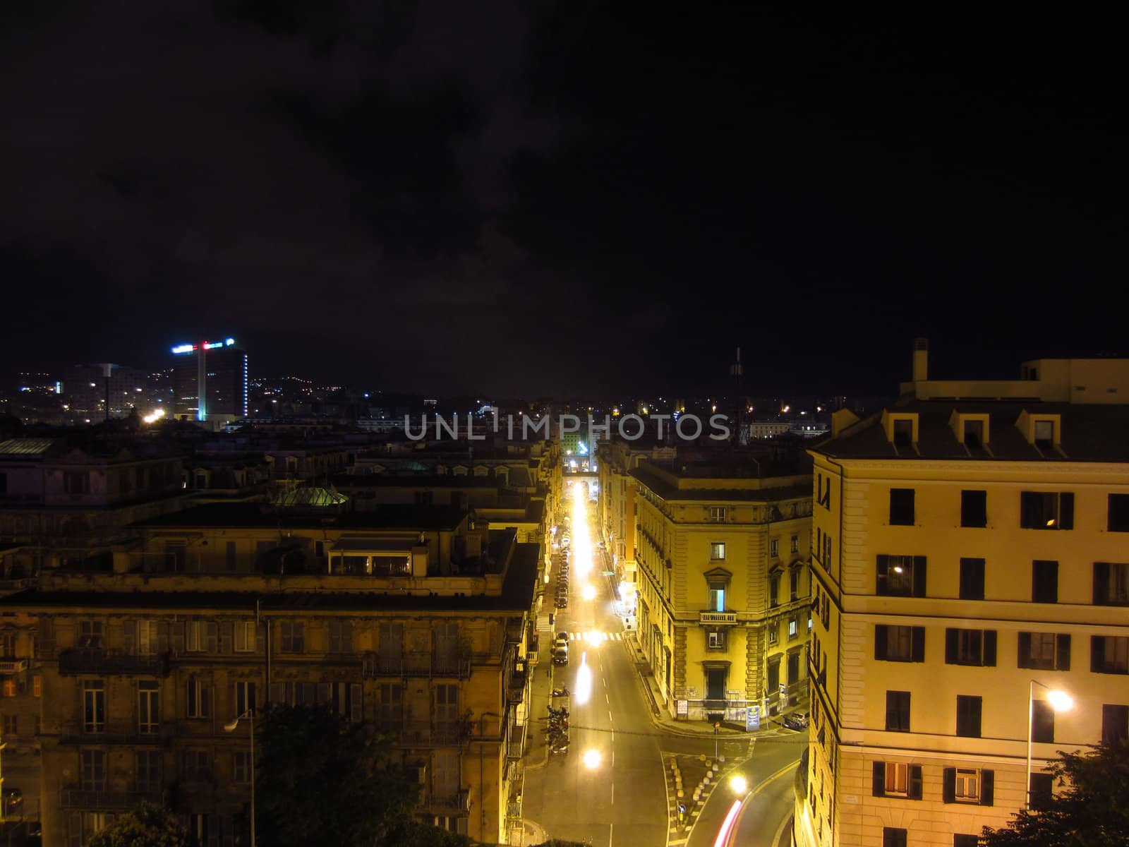 Night in Genoa, Italy