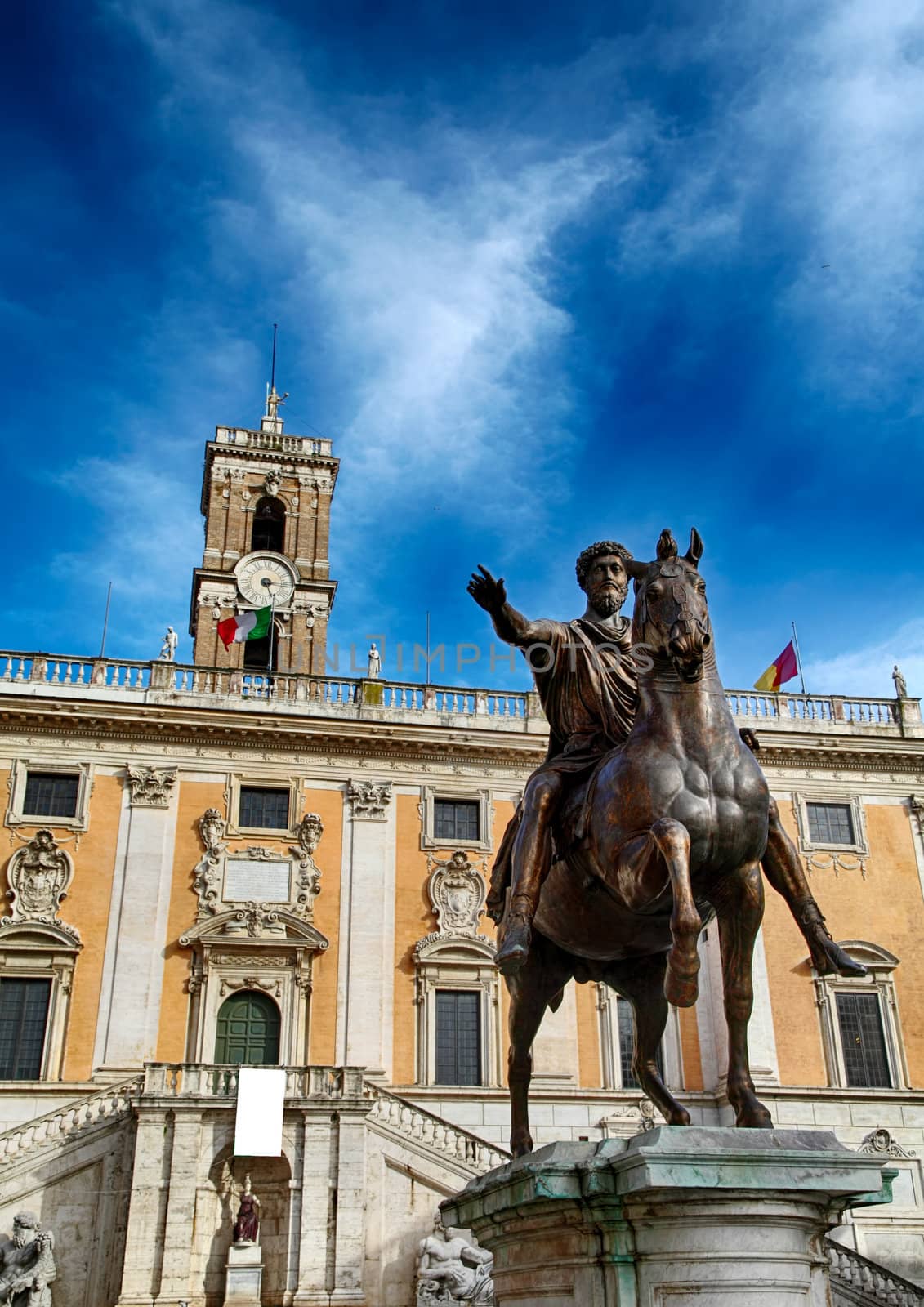 Campidoglio square, Marco Aurelio statue in Rome
