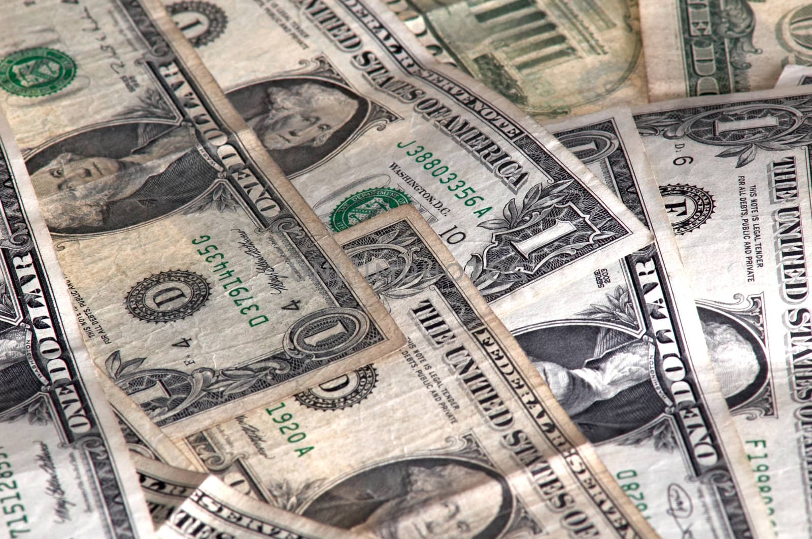 An  background of dollars banknotes