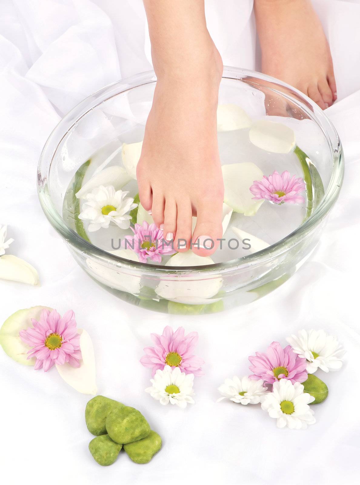 Feet in aromatherapy bowl by imarin