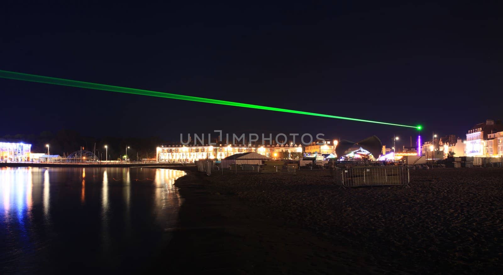 Weymouth Lazers over seafront in dorset by olliemt