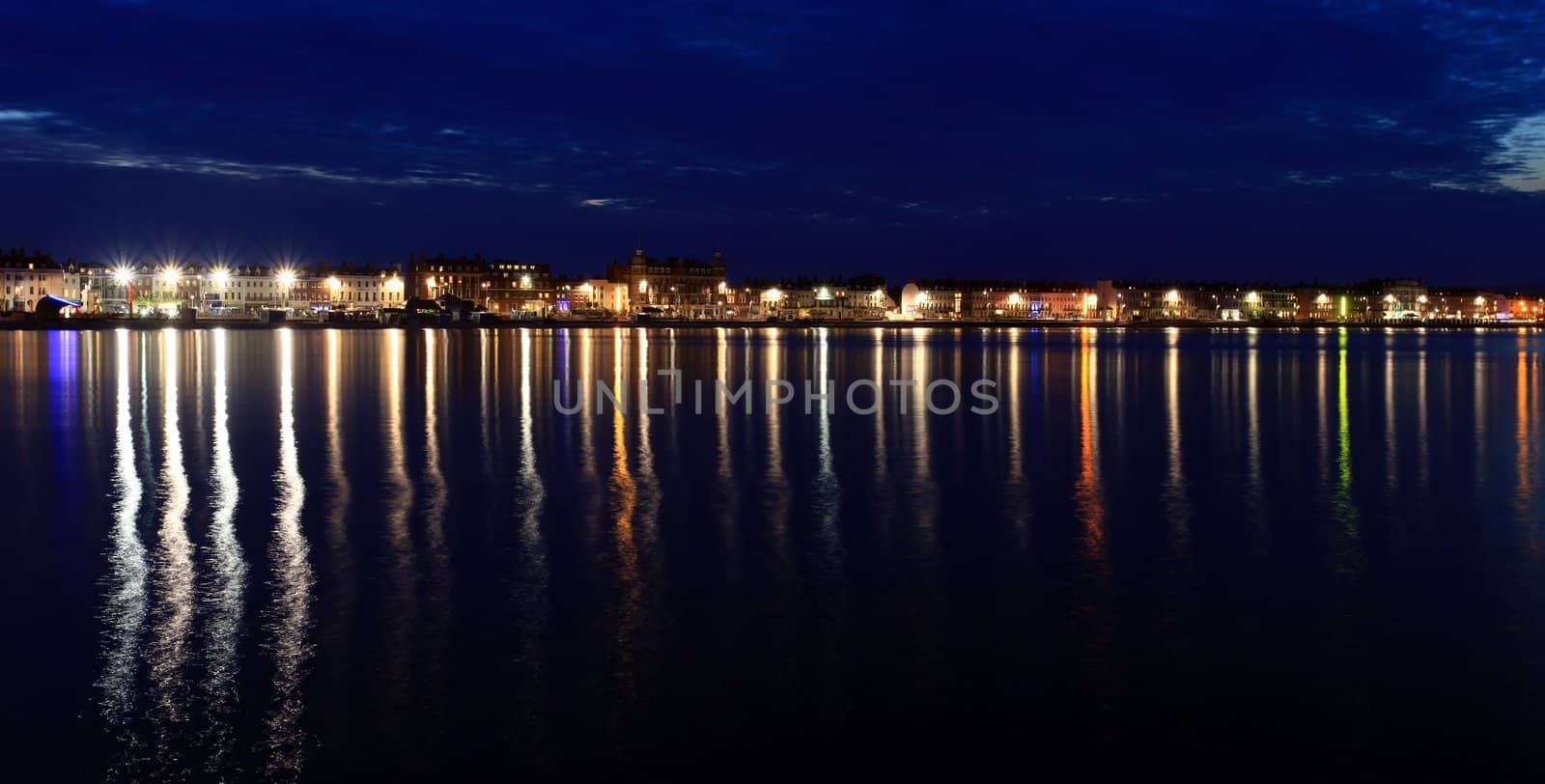 Weymouth seafront at dusk by olliemt